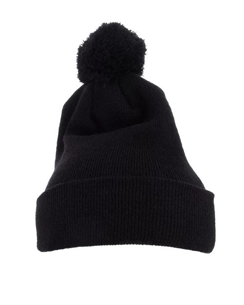 Flexfit 1501P Cuff Knit Beanie w Pom