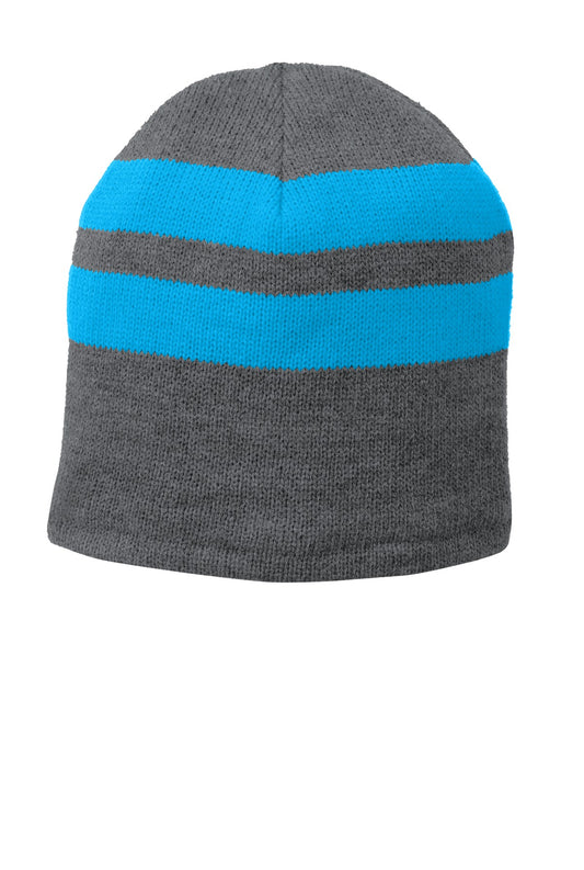 Port & Co ™  Fleece-Lined Striped Beanie Cap. C922