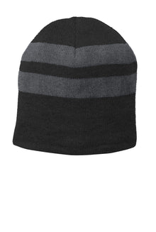 Port & Co ™  Fleece-Lined Striped Beanie Cap. C922