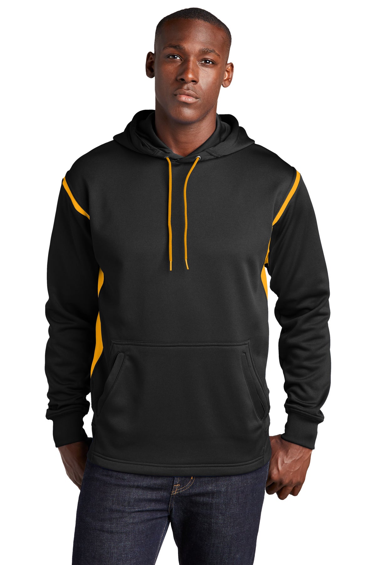Sport-Tek ®  Tech Fleece Colorblock Hooded Sweatshirt. F246