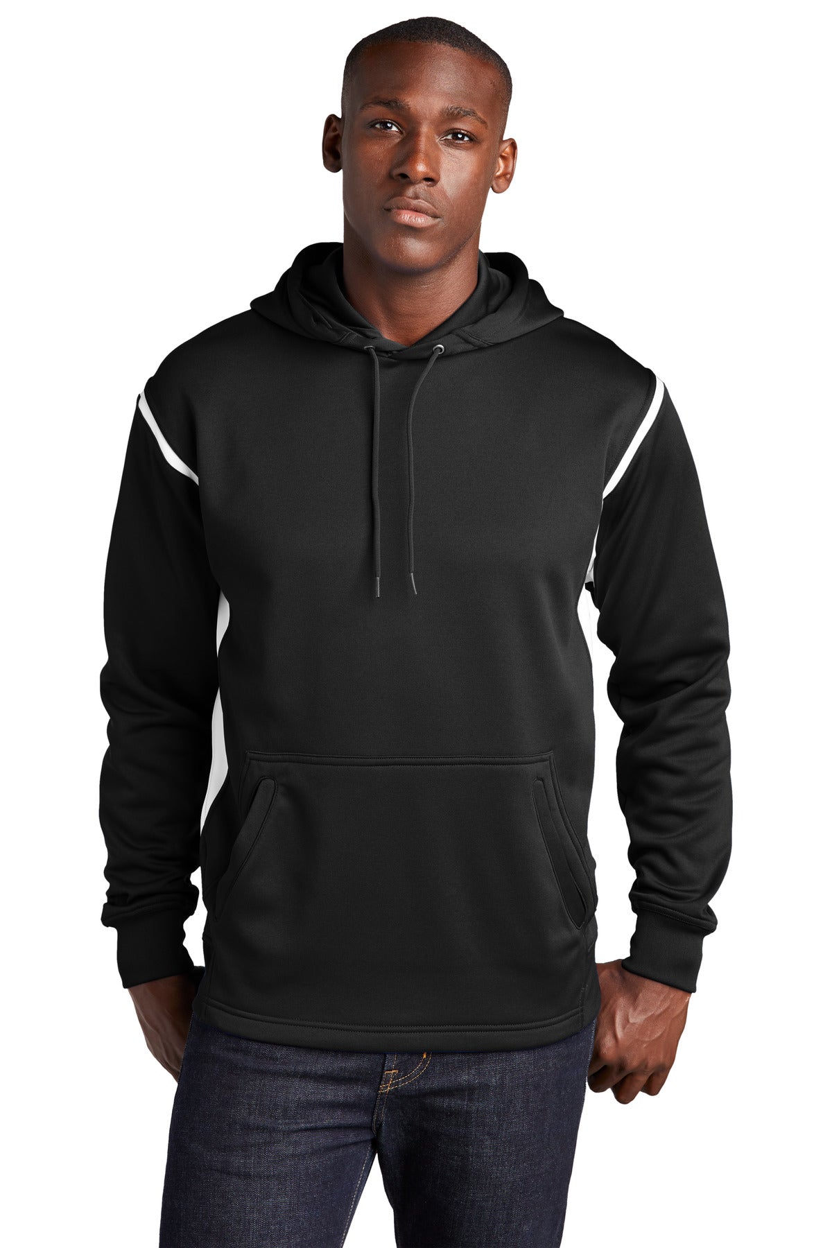 Sport-Tek ®  Tech Fleece Colorblock Hooded Sweatshirt. F246