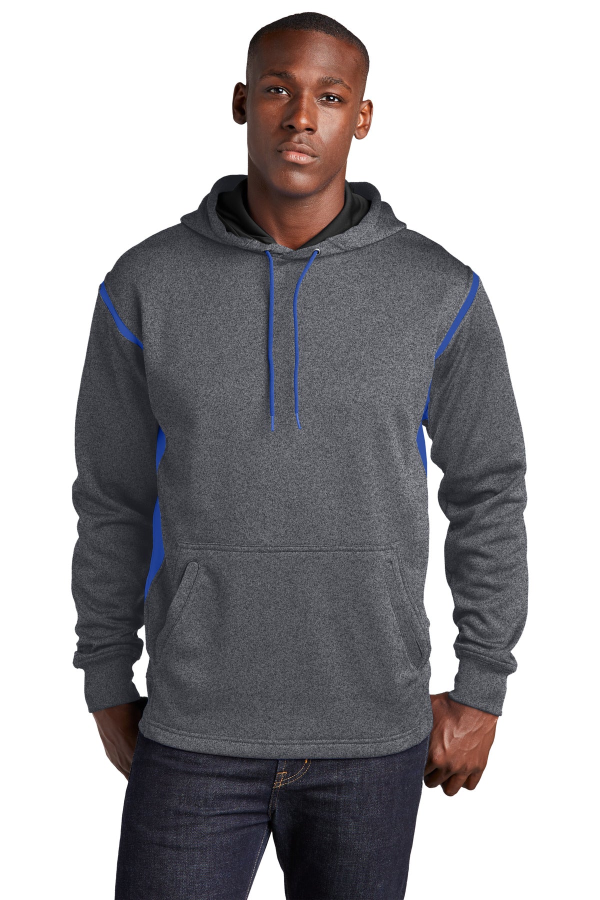 Sport-Tek ®  Tech Fleece Colorblock Hooded Sweatshirt. F246