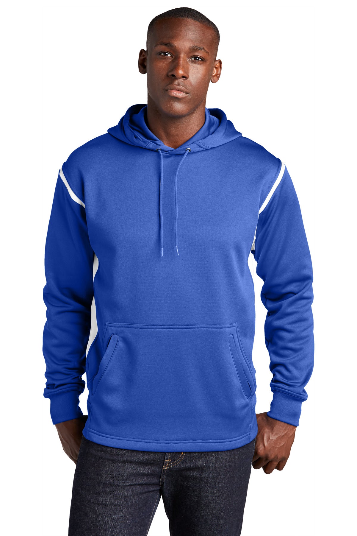 Sport-Tek ®  Tech Fleece Colorblock Hooded Sweatshirt. F246