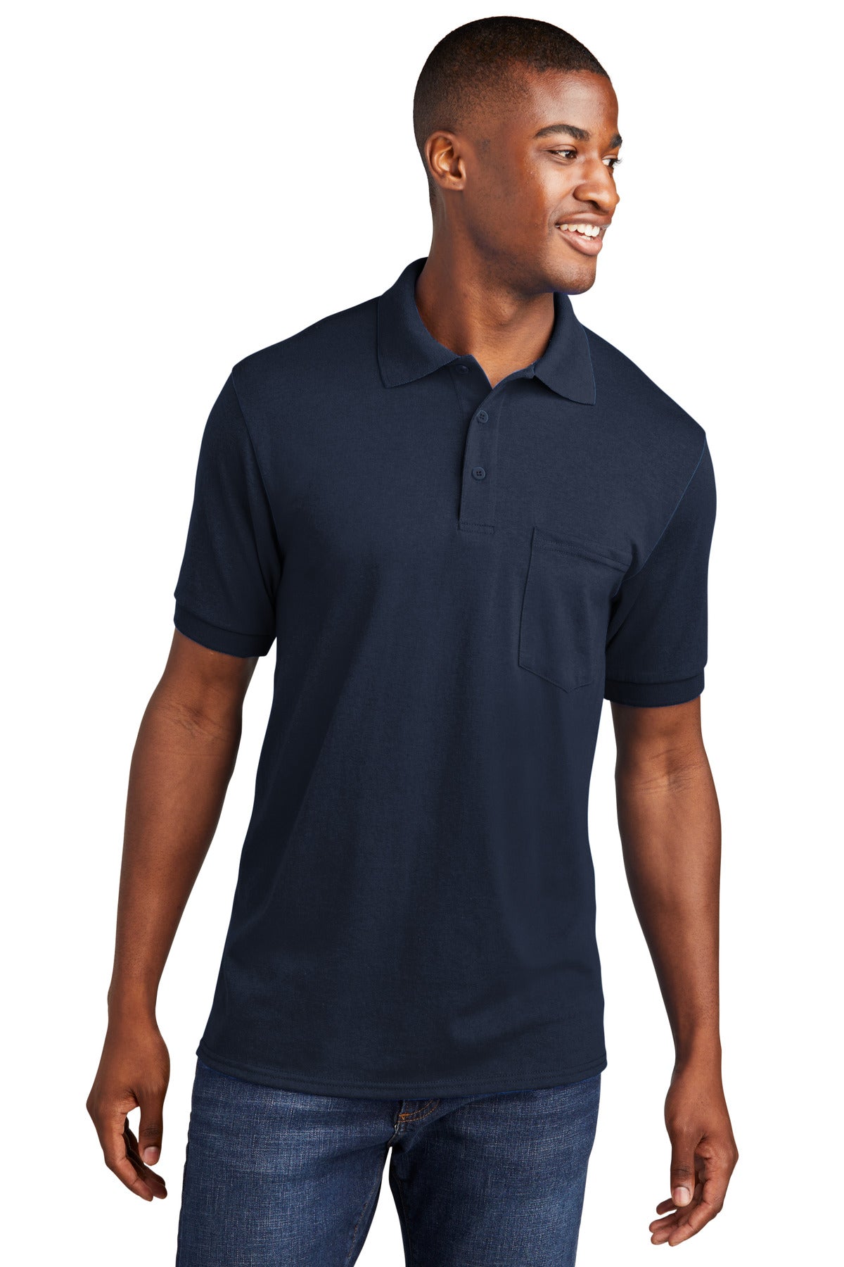 Port & Co ™  Core Blend Jersey Knit Pocket Polo. KP55P