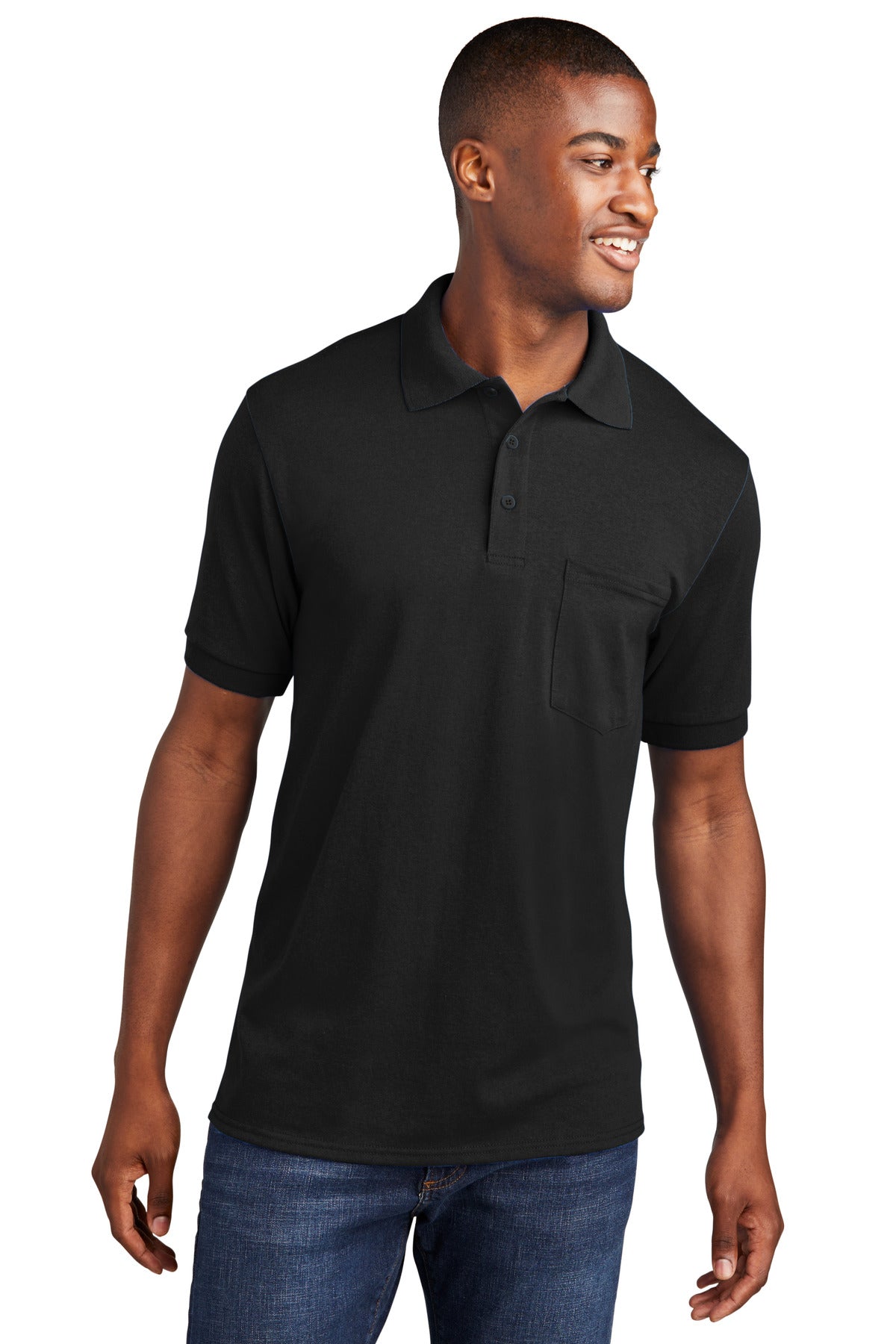 Port & Co ™  Core Blend Jersey Knit Pocket Polo. KP55P