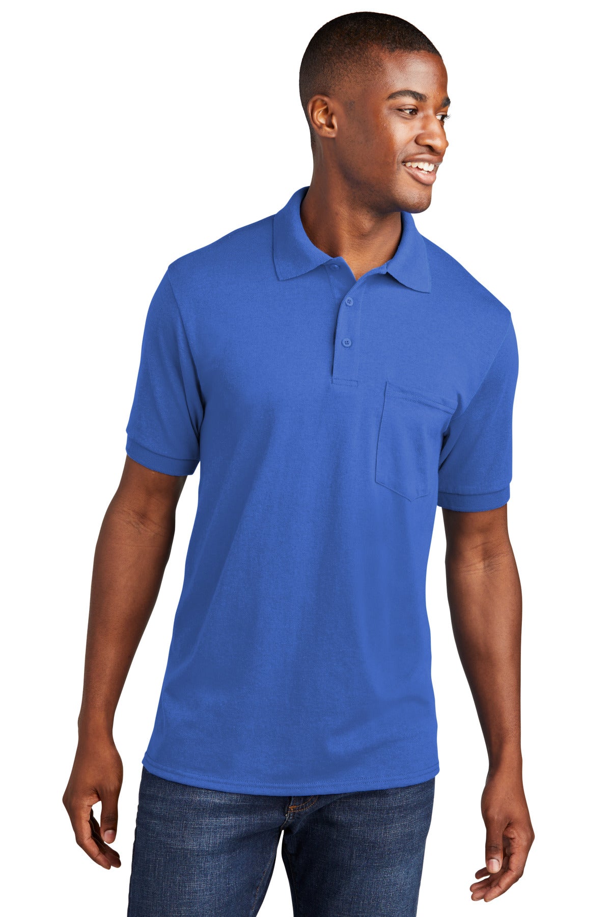 Port & Co ™  Core Blend Jersey Knit Pocket Polo. KP55P