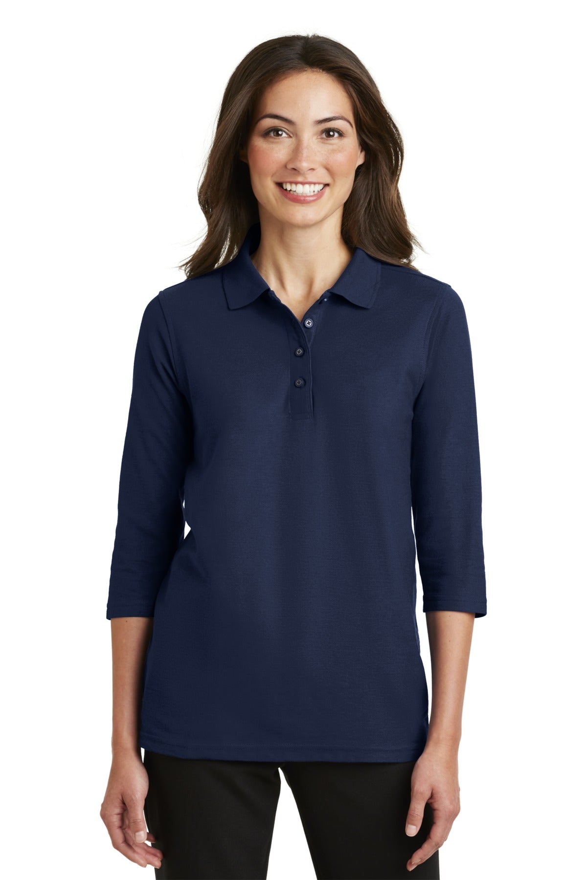 Port Authority ®  Women's Silk Touch™ 3/4-Sleeve Polo. L562