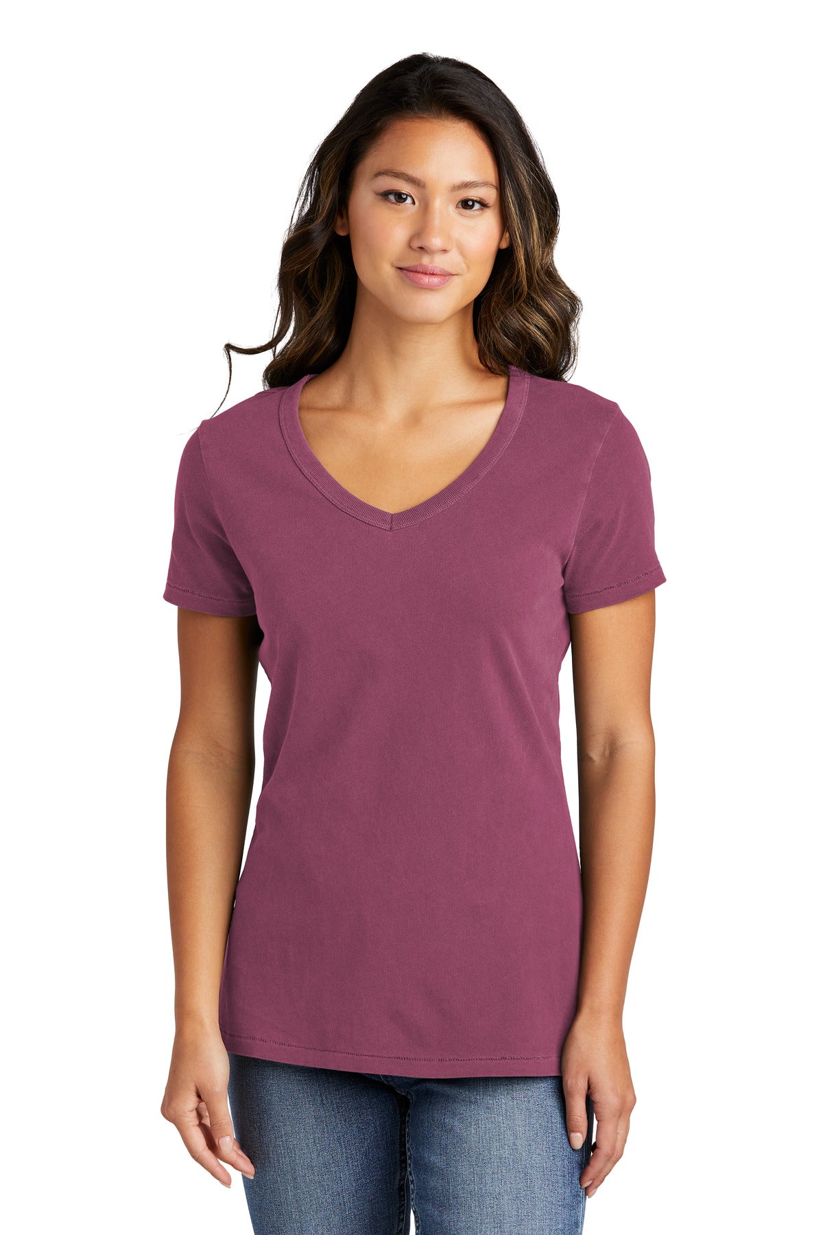 Port & Co ™  Women's Beach Wash ®  Garment-Dyed V-Neck Tee LPC099V