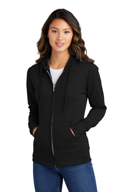 Port & Co ™  Women's Core Fleece Full-Zip Hooded Sweatshirt. LPC78ZH