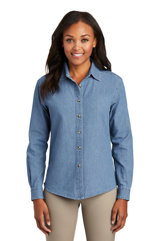 Port & Co ™  Women's Long Sleeve Value Denim Shirt.  LSP10