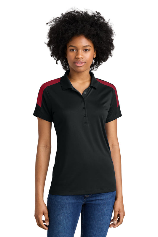 Sport-Tek ®  Women's Competitor ™  United Polo LST104 - Black/ Deep Red