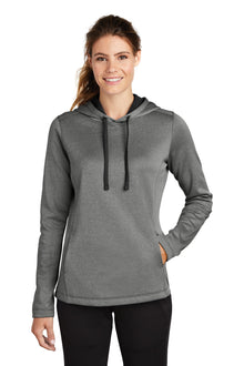 Sport-Tek  ®  Women's PosiCharge  ®  Sport-Wick  ®  Heather Fleece Hooded Pullover. LST264