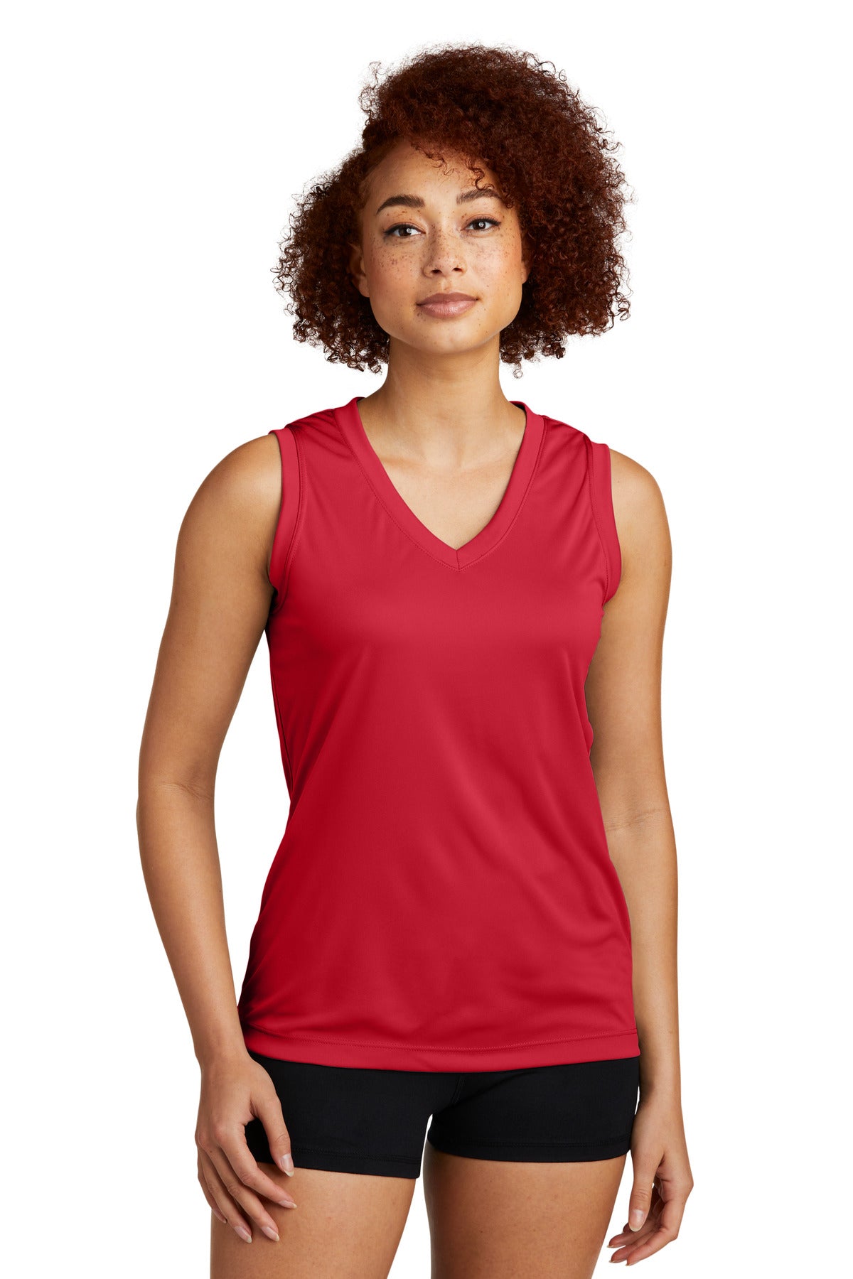 Sport-Tek ®  Women's Sleeveless PosiCharge ®  Competitor™ V-Neck Tee. LST352