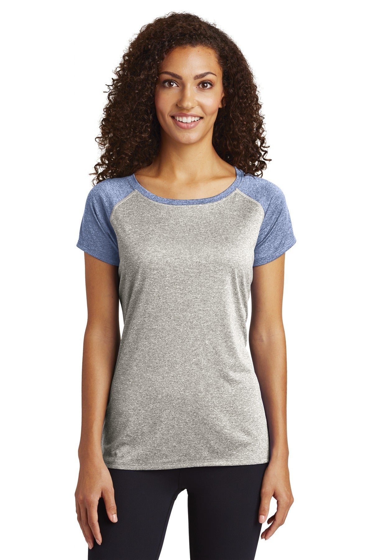 Sport-Tek  ®  Women's Heather-On-Heather Contender  ™  Scoop Neck Tee. LST362