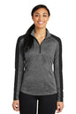 Sport-Tek ®  Women's PosiCharge ®  Electric Heather Colorblock 1/4-Zip Pullover. LST397