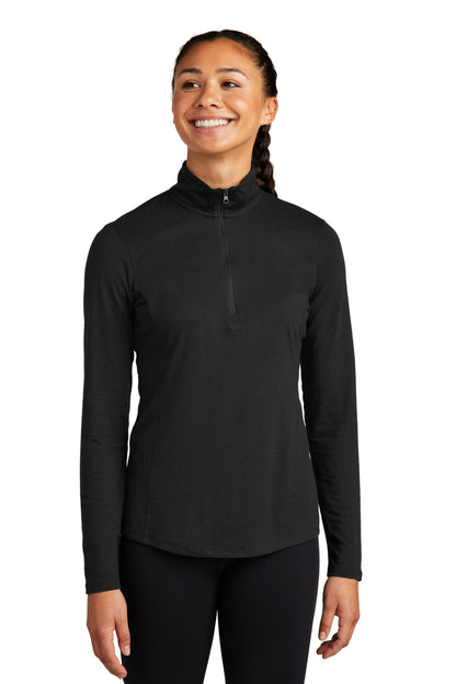 Sport-Tek  ®  Women's PosiCharge  ®  Tri-Blend Wicking 1/4-Zip Pullover. LST407
