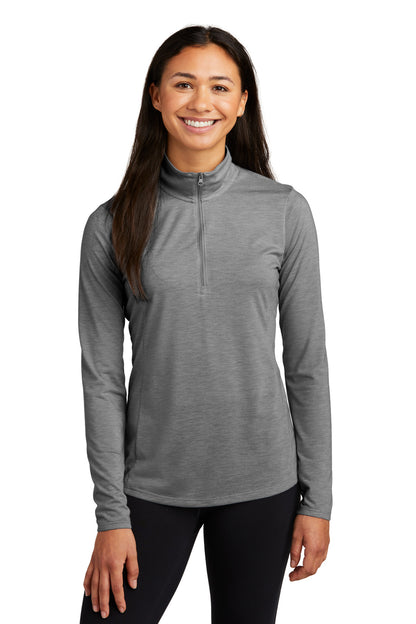 Sport-Tek  ®  Women's PosiCharge  ®  Tri-Blend Wicking 1/4-Zip Pullover. LST407