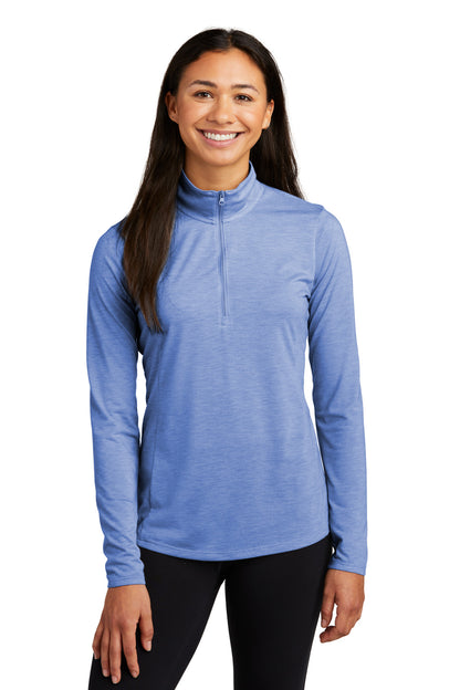 Sport-Tek  ®  Women's PosiCharge  ®  Tri-Blend Wicking 1/4-Zip Pullover. LST407