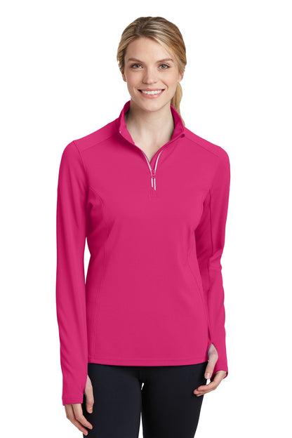 Sport-Tek ®  Women's Sport-Wick ®  Textured 1/4-Zip Pullover.  LST860