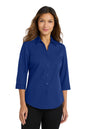 Port Authority ®  Women's 3/4-Sleeve Carefree Poplin Shirt. LW102