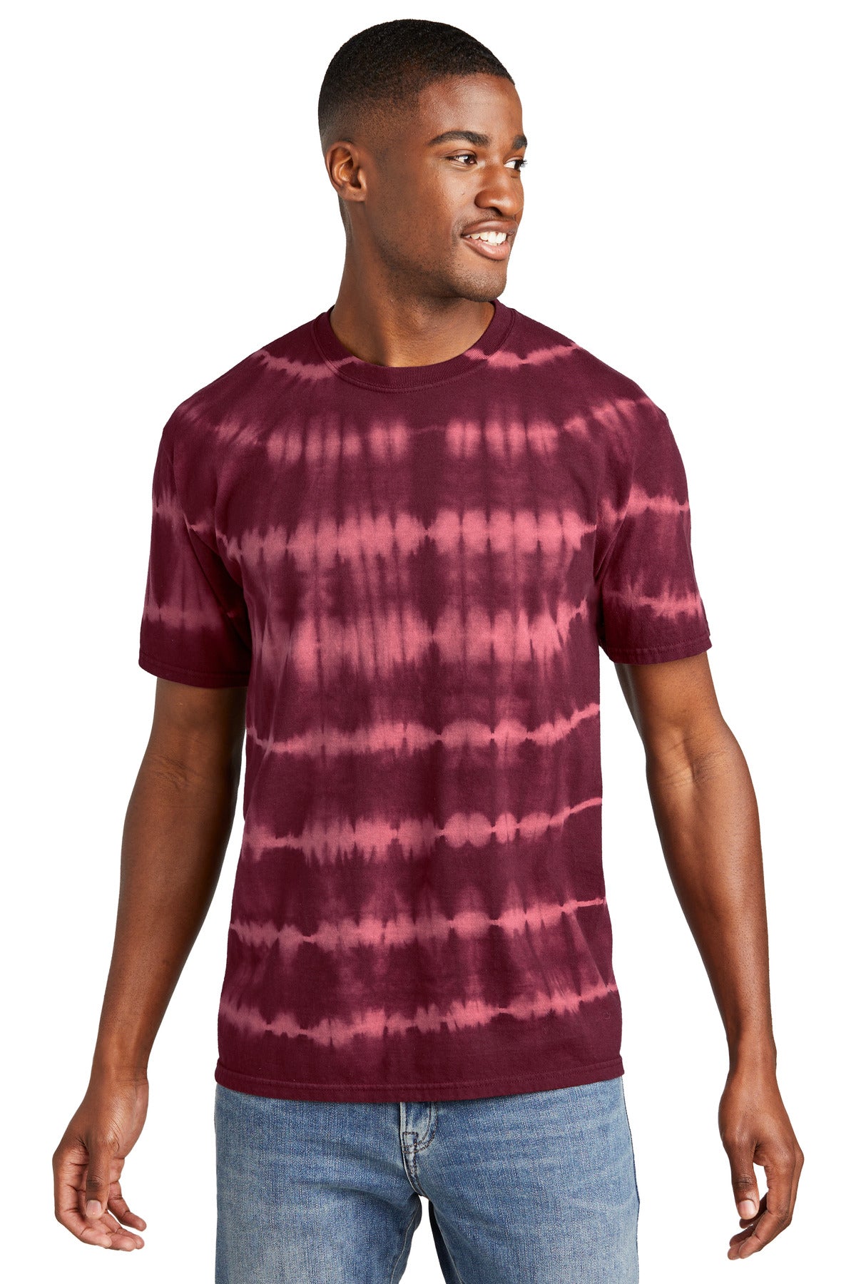 Port & Co ™  Allover Stripe Tie-Dye Tee PC142