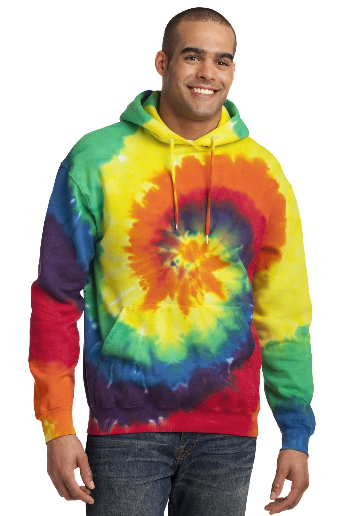 Port & Co ™  Tie-Dye Pullover Hooded Sweatshirt. PC146