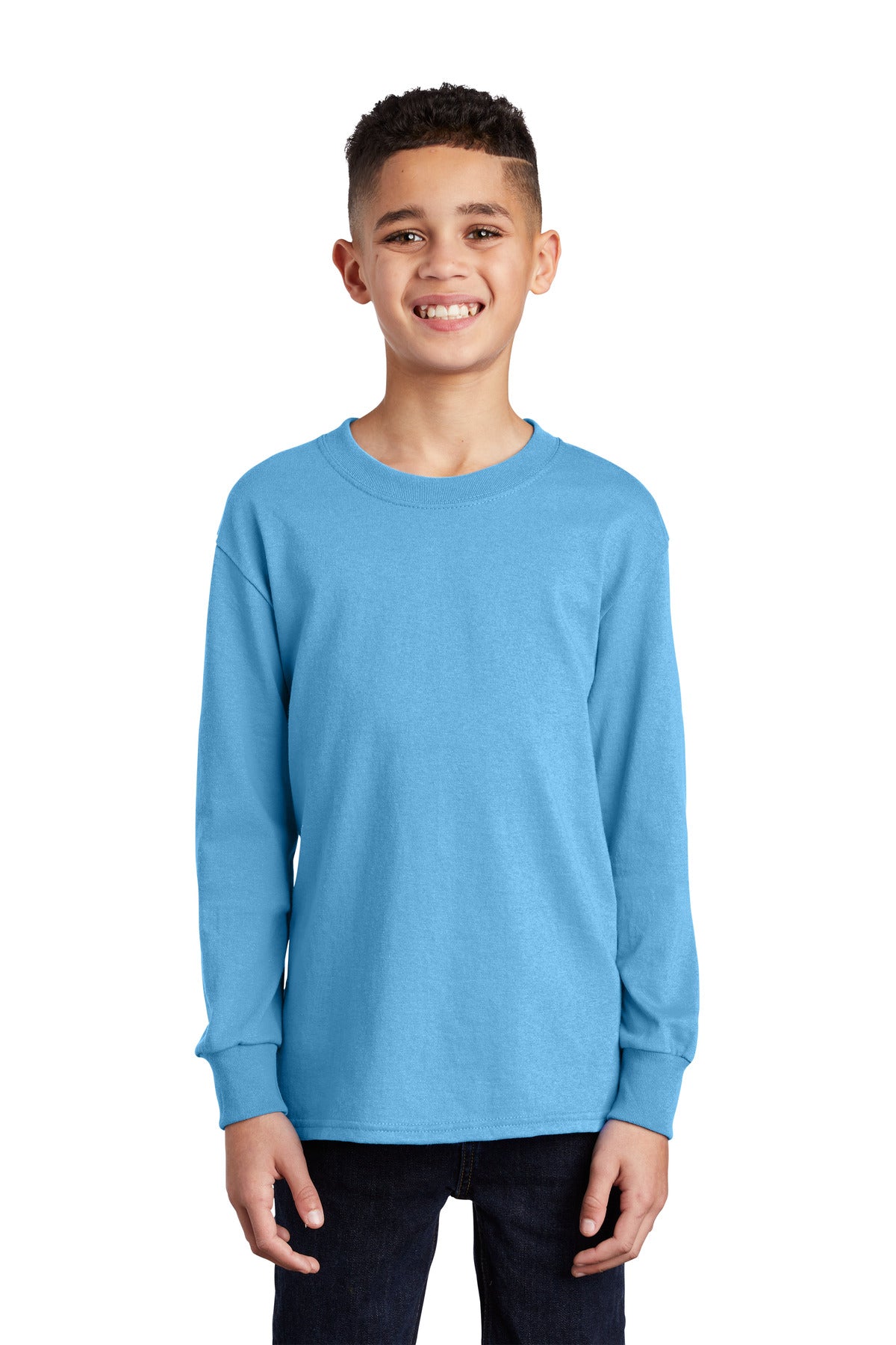 Port & Co ™  Youth Long Sleeve Core Cotton Tee. PC54YLS
