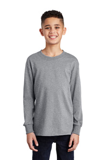 Port & Co ™  Youth Long Sleeve Core Cotton Tee. PC54YLS