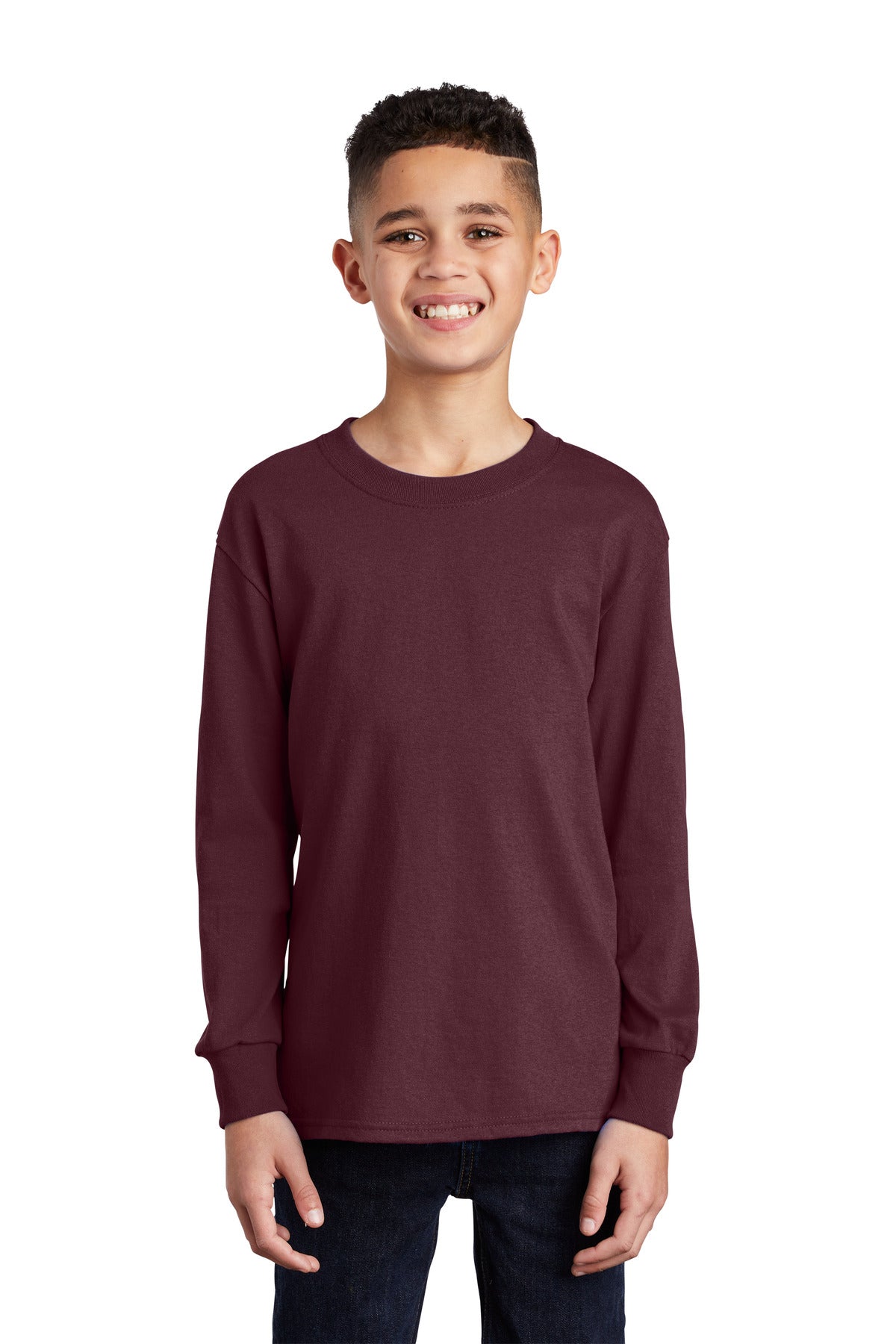 Port & Co ™  Youth Long Sleeve Core Cotton Tee. PC54YLS