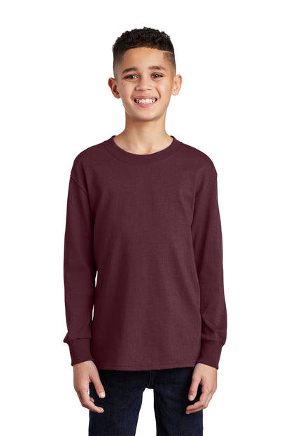 Port & Co ™  Youth Long Sleeve Core Cotton Tee. PC54YLS