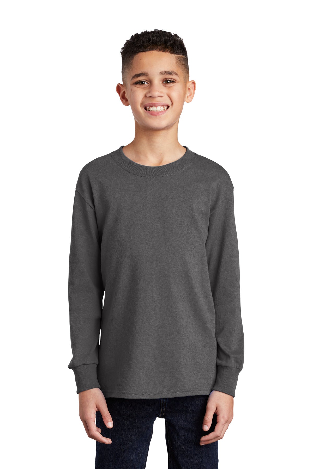Port & Co ™  Youth Long Sleeve Core Cotton Tee. PC54YLS