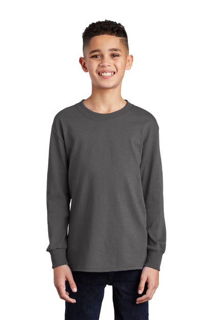 Port & Co ™  Youth Long Sleeve Core Cotton Tee. PC54YLS