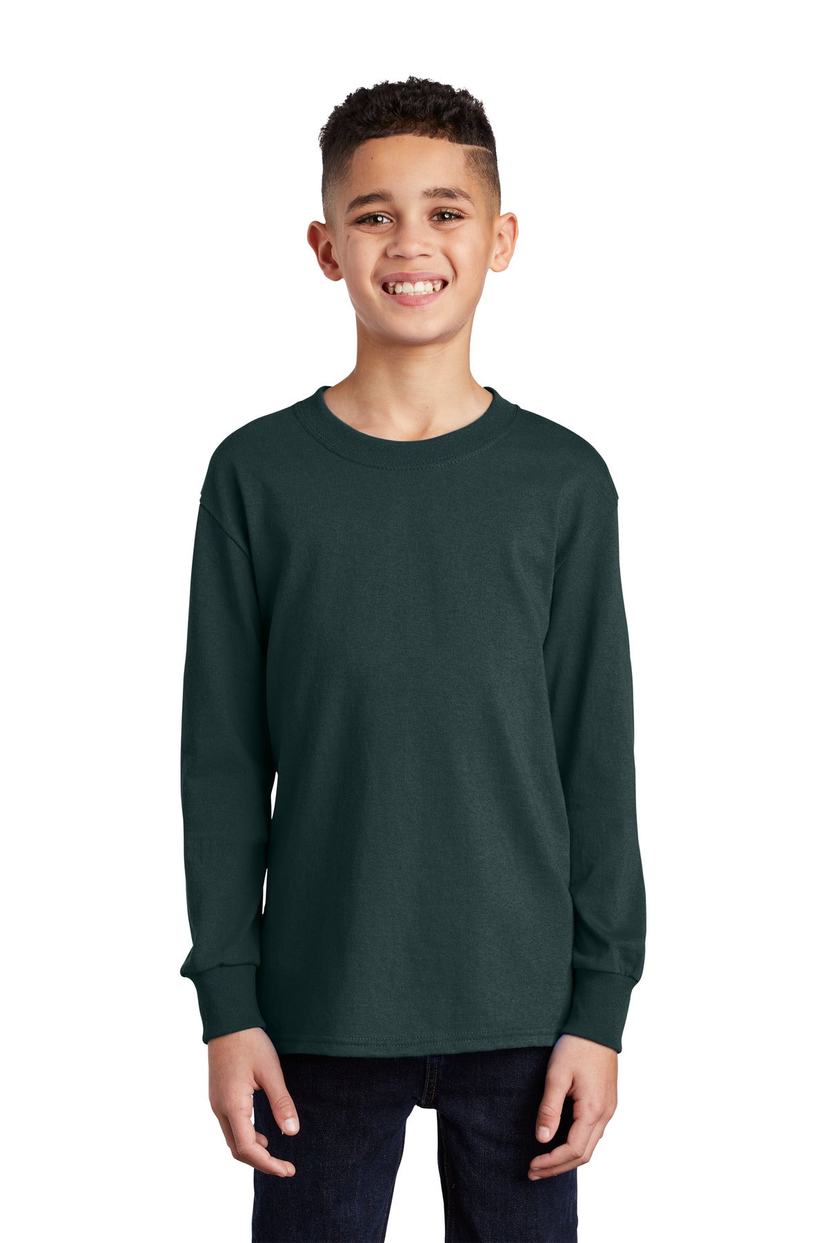 Port & Co ™  Youth Long Sleeve Core Cotton Tee. PC54YLS