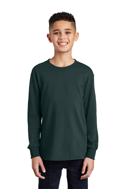 Port & Co ™  Youth Long Sleeve Core Cotton Tee. PC54YLS