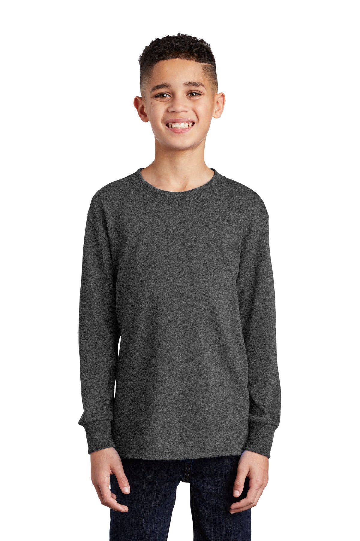 Port & Co ™  Youth Long Sleeve Core Cotton Tee. PC54YLS