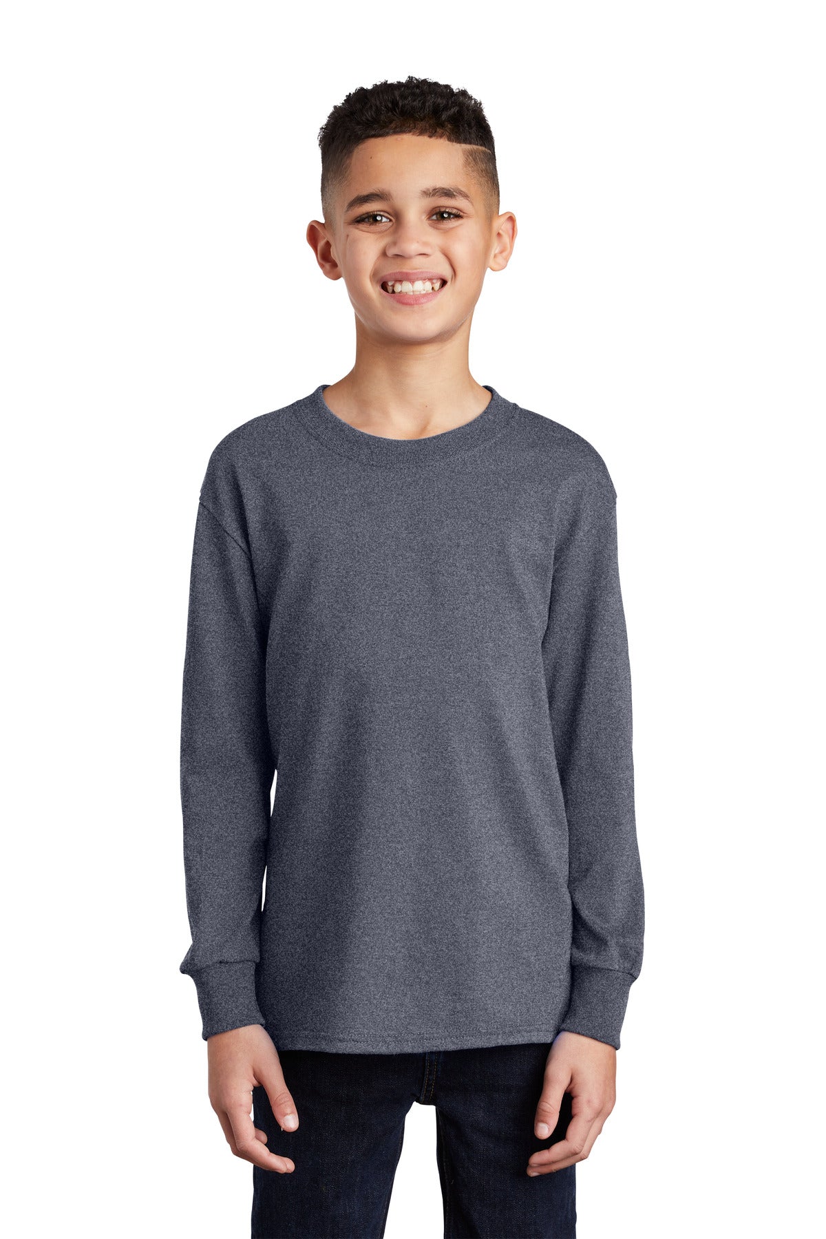 Port & Co ™  Youth Long Sleeve Core Cotton Tee. PC54YLS