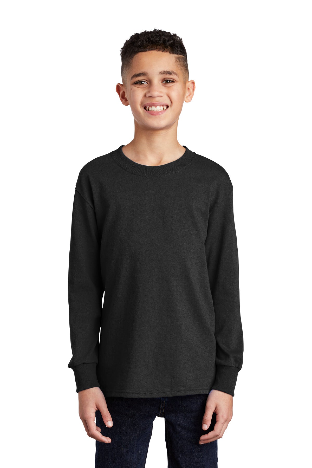 Port & Co ™  Youth Long Sleeve Core Cotton Tee. PC54YLS