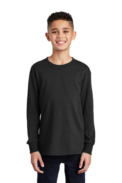 Port & Co ™  Youth Long Sleeve Core Cotton Tee. PC54YLS