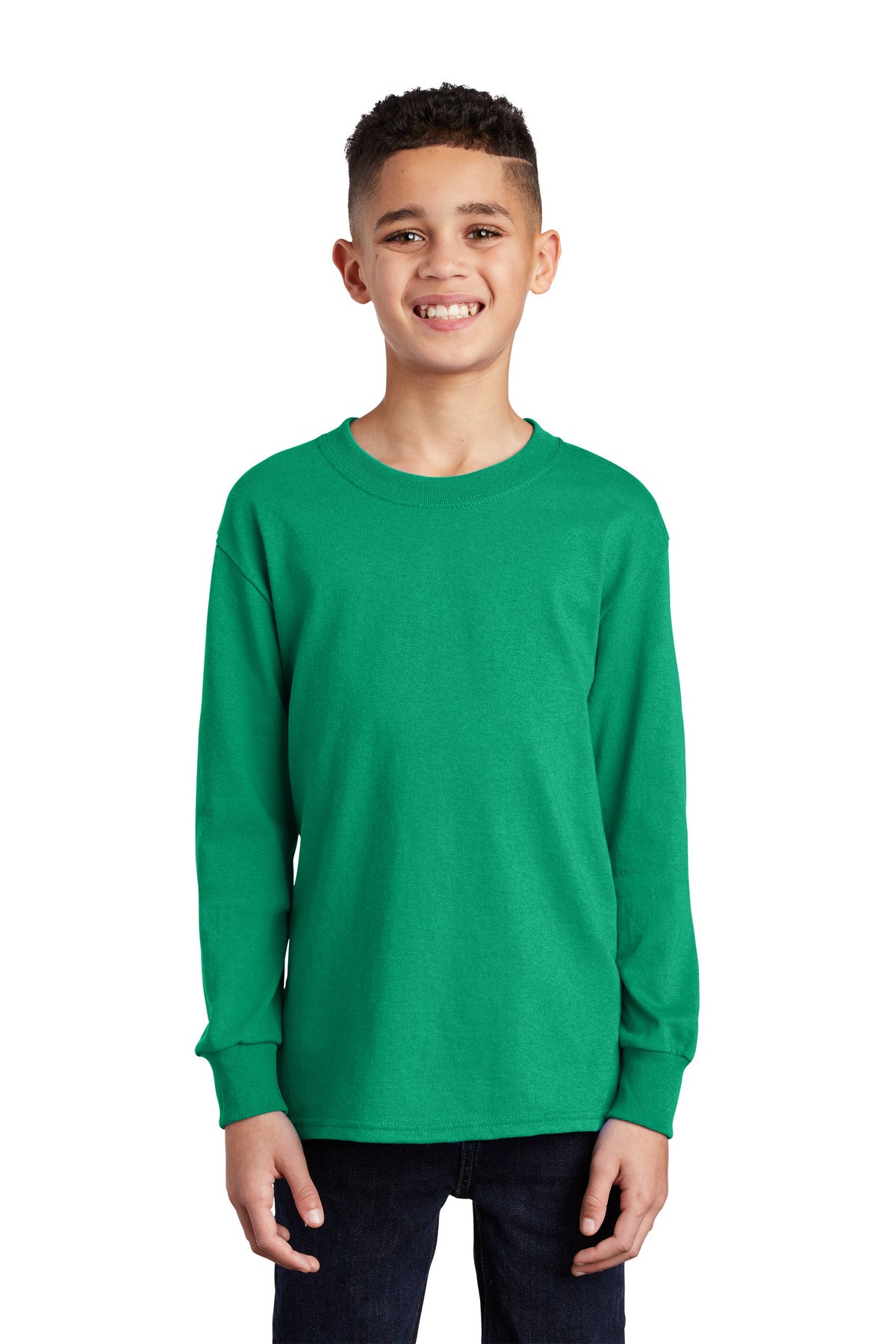Port & Co ™  Youth Long Sleeve Core Cotton Tee. PC54YLS