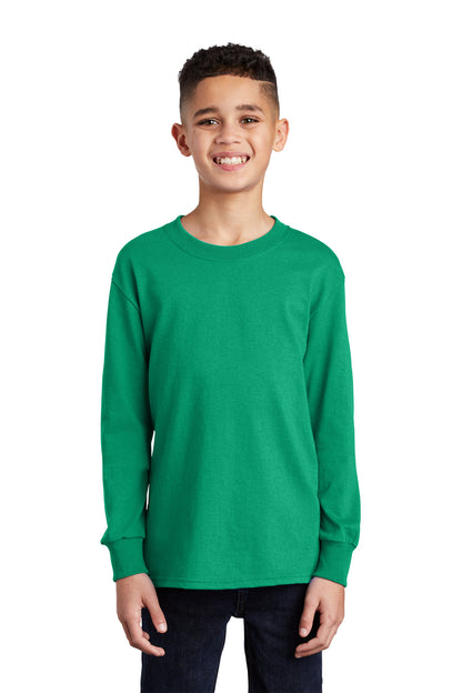 Port & Co ™  Youth Long Sleeve Core Cotton Tee. PC54YLS