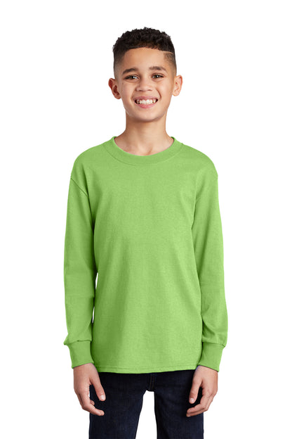 Port & Co ™  Youth Long Sleeve Core Cotton Tee. PC54YLS