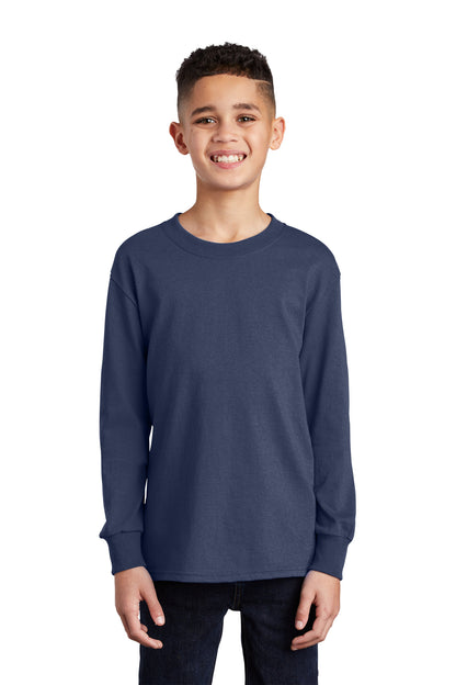 Port & Co ™  Youth Long Sleeve Core Cotton Tee. PC54YLS