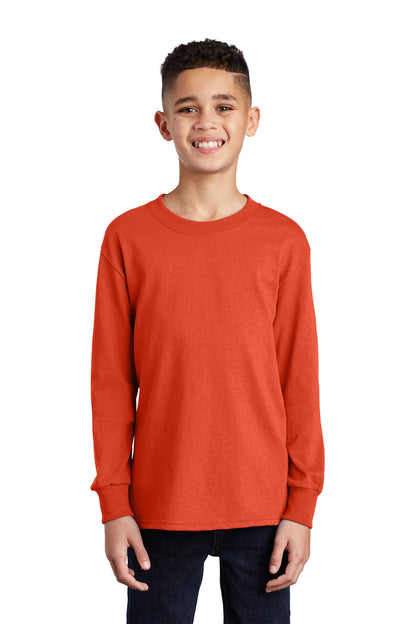 Port & Co ™  Youth Long Sleeve Core Cotton Tee. PC54YLS