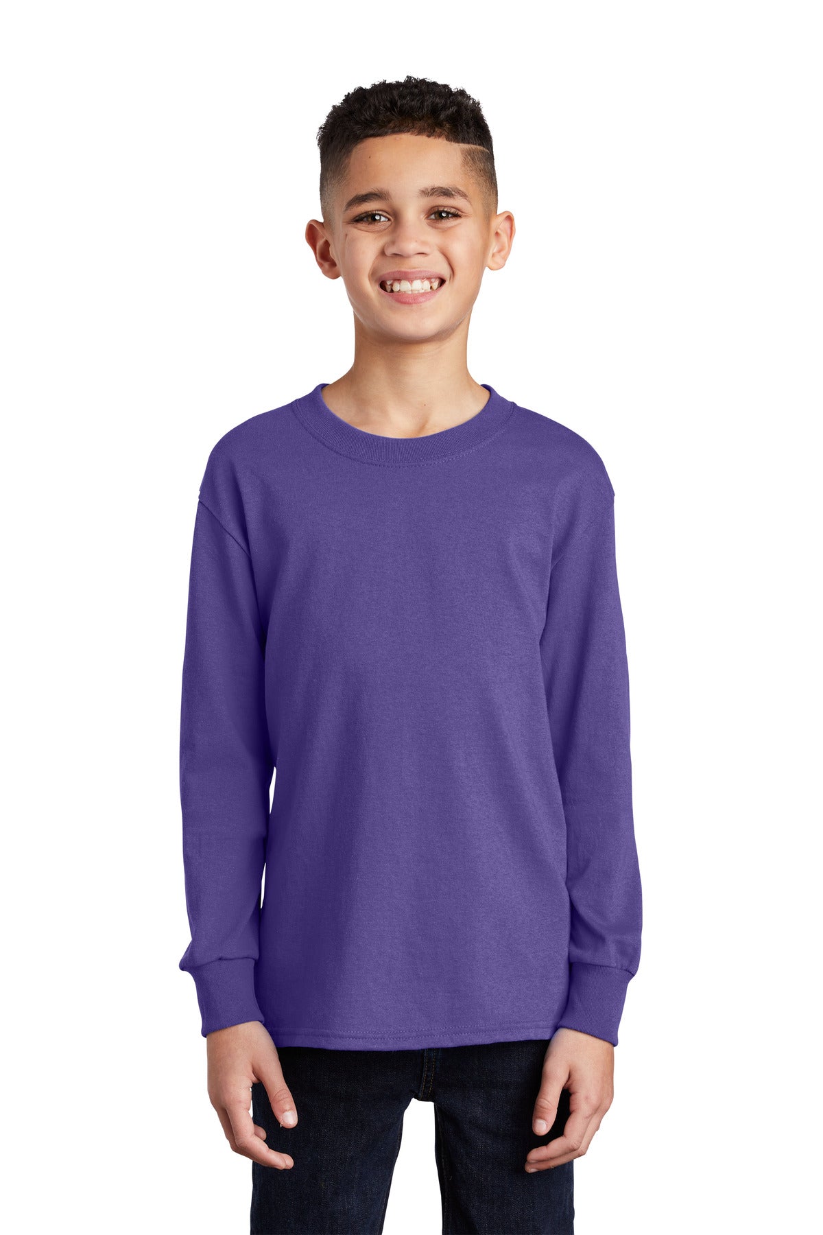Port & Co ™  Youth Long Sleeve Core Cotton Tee. PC54YLS