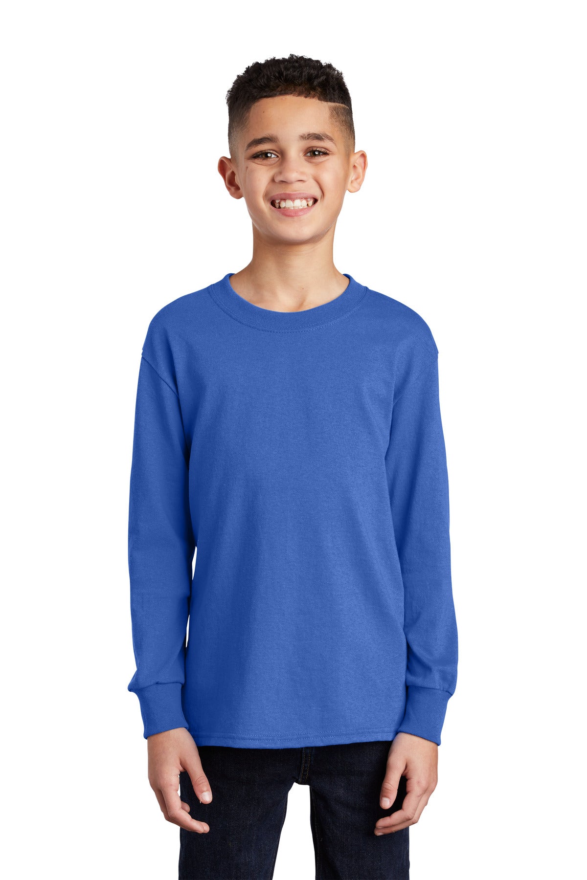 Port & Co ™  Youth Long Sleeve Core Cotton Tee. PC54YLS