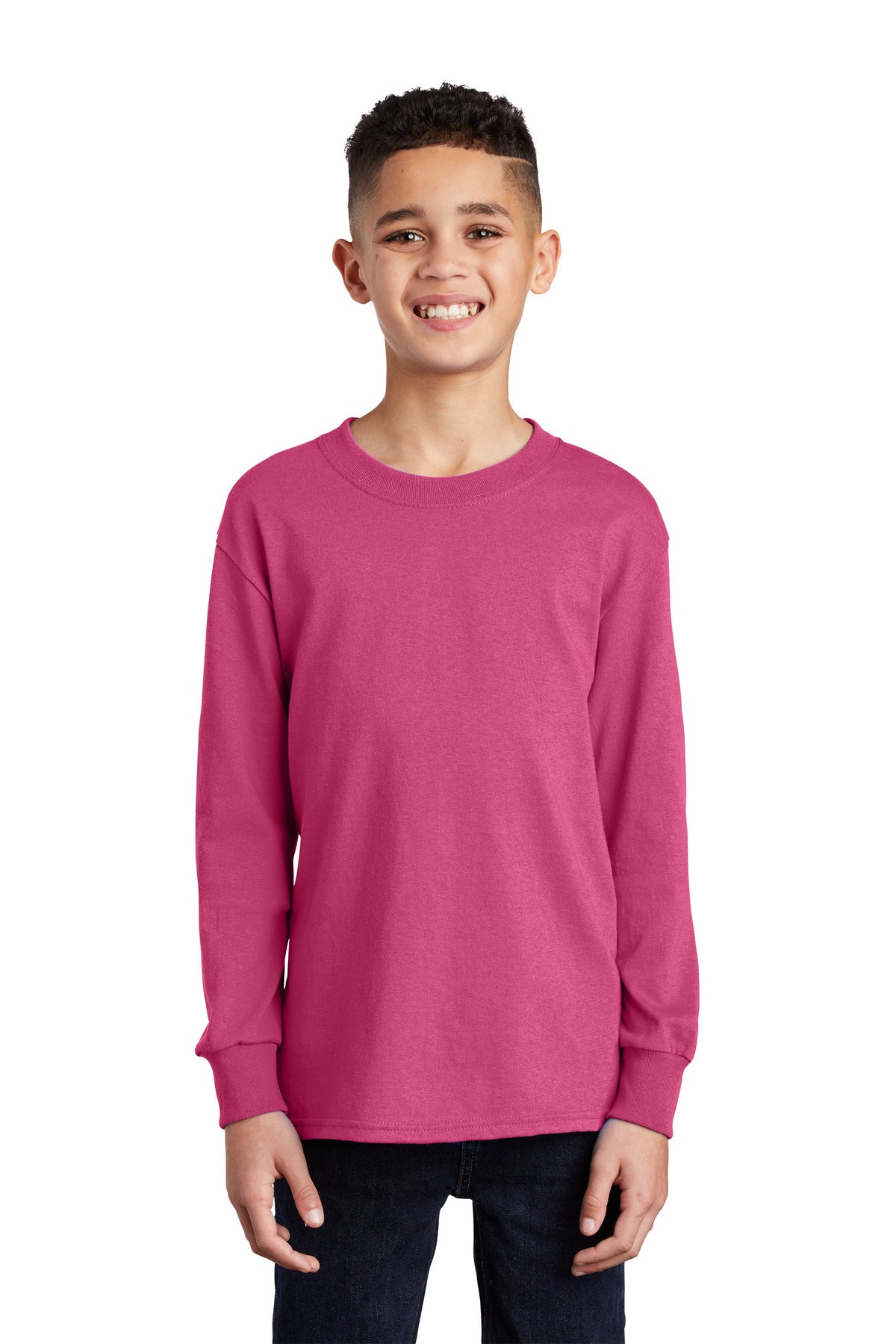 Port & Co ™  Youth Long Sleeve Core Cotton Tee. PC54YLS