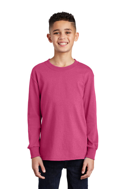 Port & Co ™  Youth Long Sleeve Core Cotton Tee. PC54YLS
