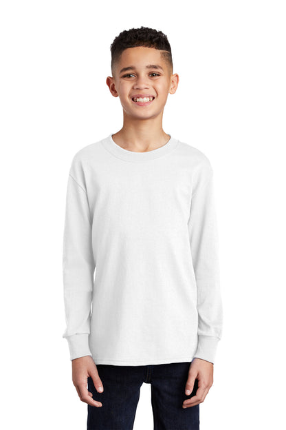 Port & Co ™  Youth Long Sleeve Core Cotton Tee. PC54YLS