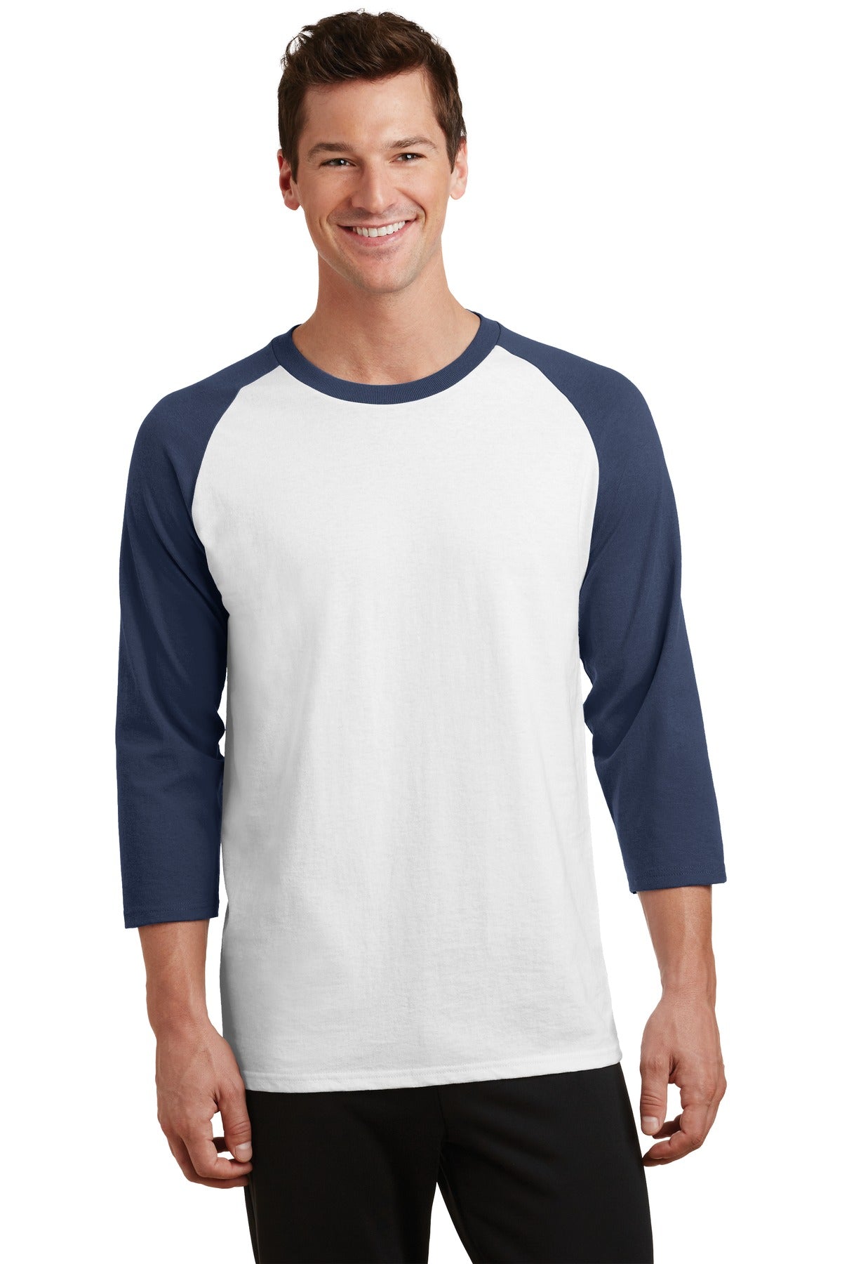 Port & Co ™  Core Blend 3/4-Sleeve Raglan Tee. PC55RS