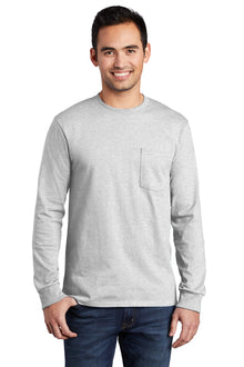 Port & Co ™  Tall Long Sleeve Essential Pocket Tee. PC61LSPT